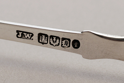 Scottish Silver Teaspoon and Sugartongs Set (6 Teaspoons, Sugartongs)